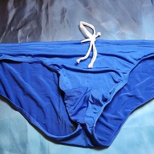 N2N CB11 Catalina Blue Bikini Bottom with White Tie